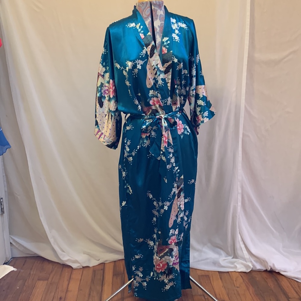 Kim + Ono Kimono Robe Teal Green